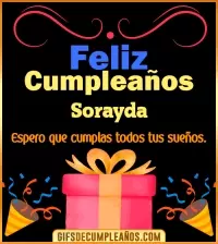 GIF Mensaje de cumpleaños Sorayda